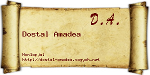 Dostal Amadea névjegykártya